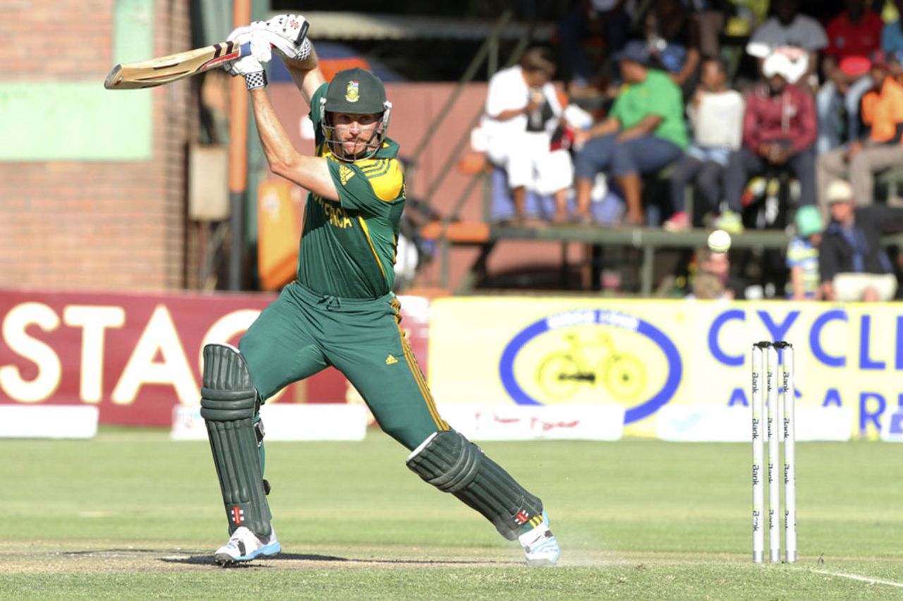 Ryan McLaren punches through point, Australia v South Africa, tri-series, Harare, September 2, 2014