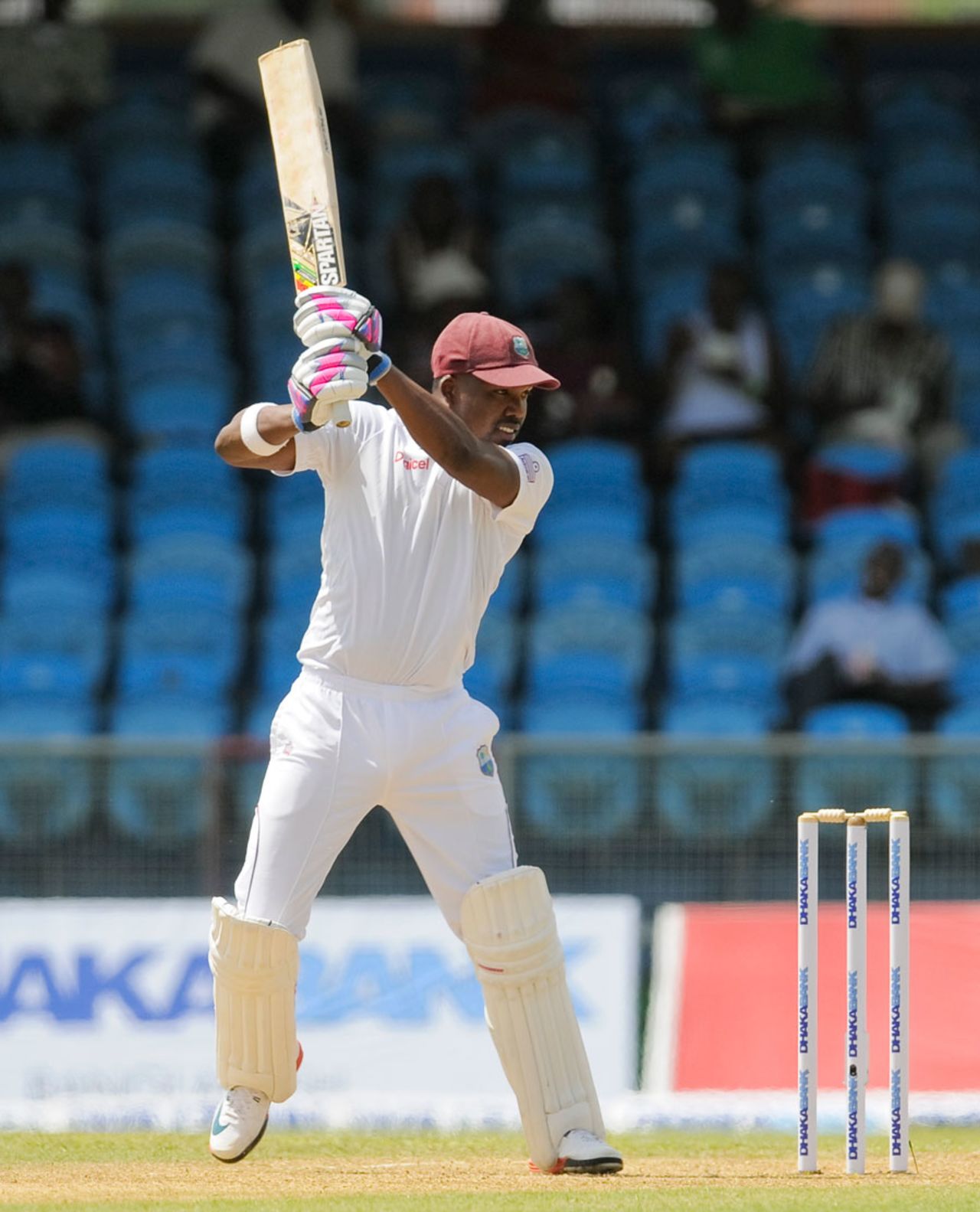 Dwayne Bravo was generous with his cut shots, West Indies v Bangladesh, 1st Test, St Vincent, 1st day, September 5, 2014