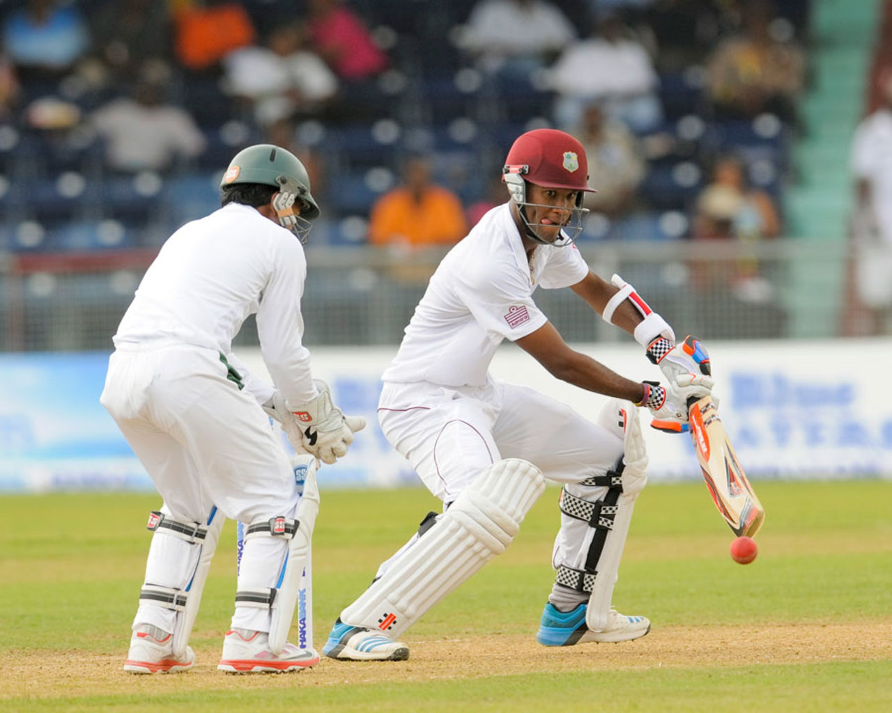 Kraigg Brathwaite had a lot of opportunities to use the late cut, West Indies v Bangladesh, 1st Test, St Vincent, 1st day, September 5, 2014