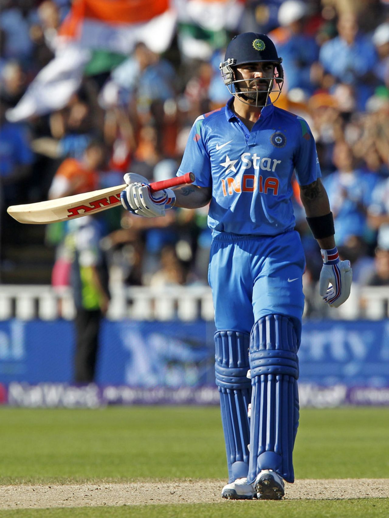Virat Kohli recorded his first half-century of the tour, England v India, only T20, Edgbaston, September 7, 2014