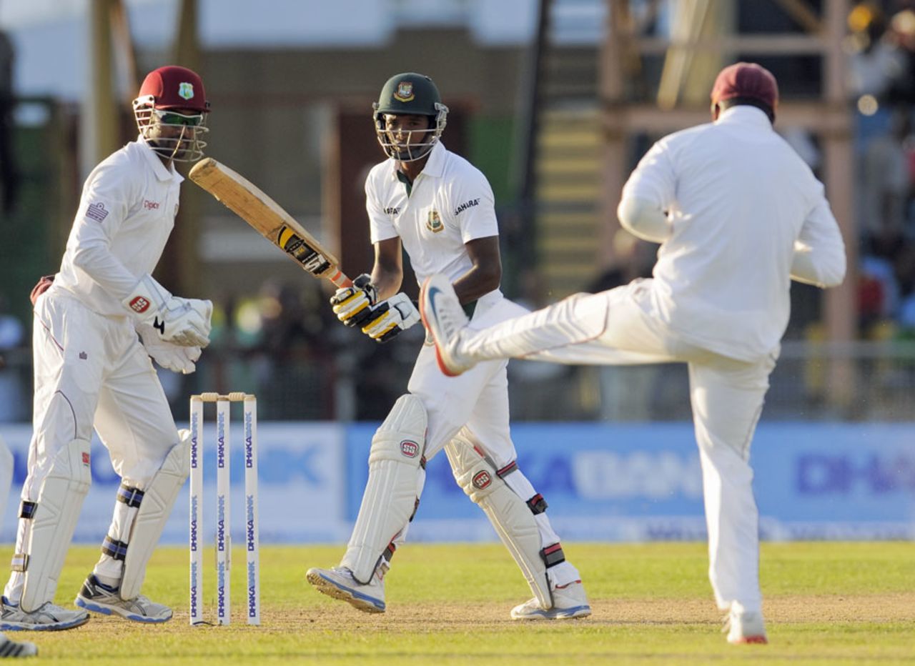 Al-Amin Hossain was out for 5, West Indies v Bangladesh, 1st Test, St Vincent, 3rd day, September 7, 2014