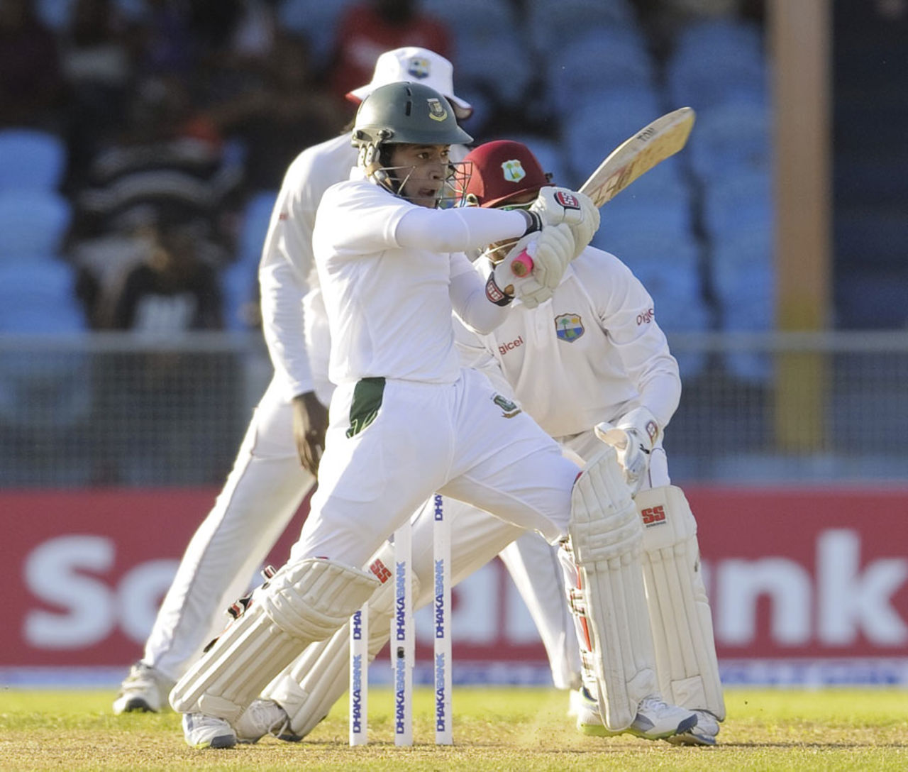 Mushfiqur Rahim was unbeaten on 48, West Indies v Bangladesh, 1st Test, St Vincent, 3rd day, September 7, 2014