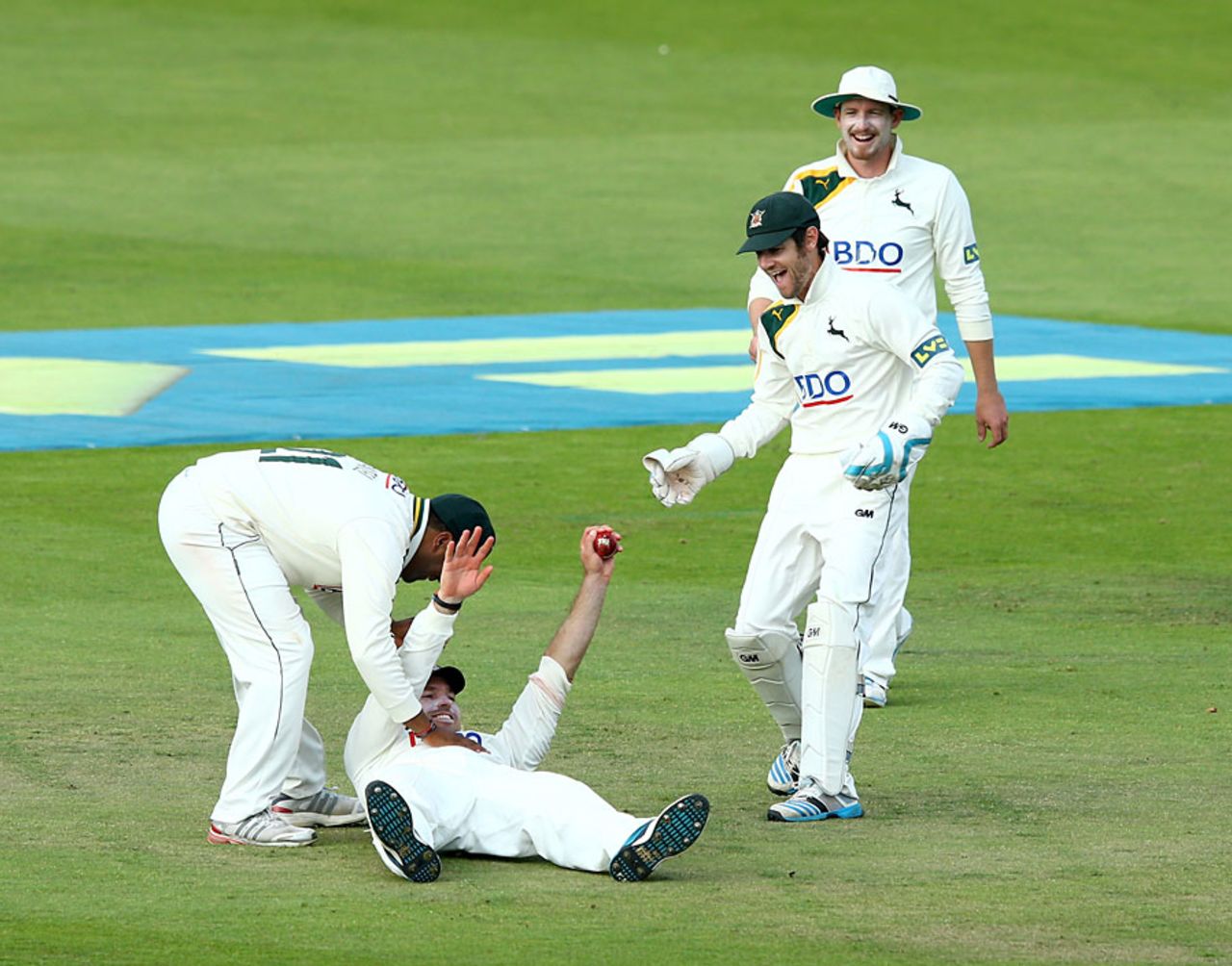 Michael Lumb took a stunning catch in the gully, Nottinghamshire v Yorkshire, County Championship, Division One, Trent Bridge, 1st day, September 9, 2014