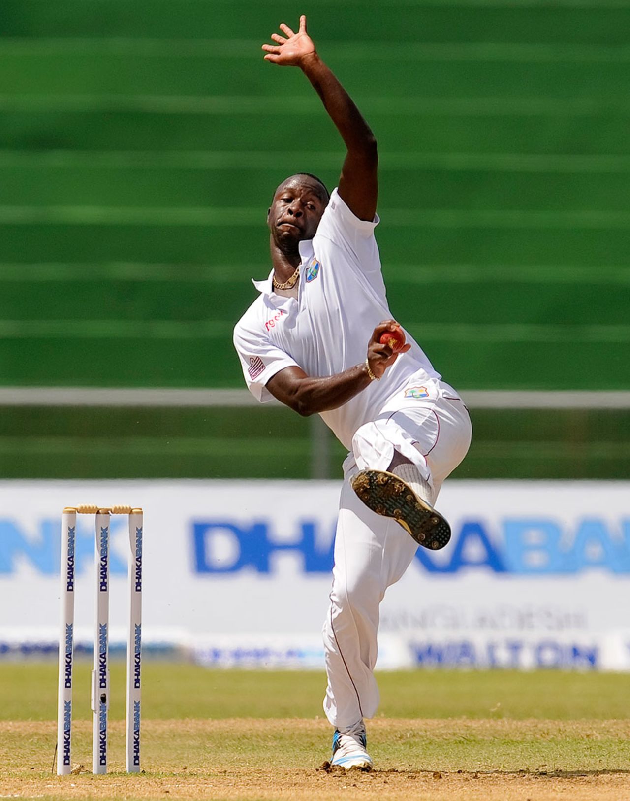 Kemar Roach finished with four wickets in the second innings, West Indies v Bangladesh, 1st Test, St. Vincent, 5th day, September 9, 2014