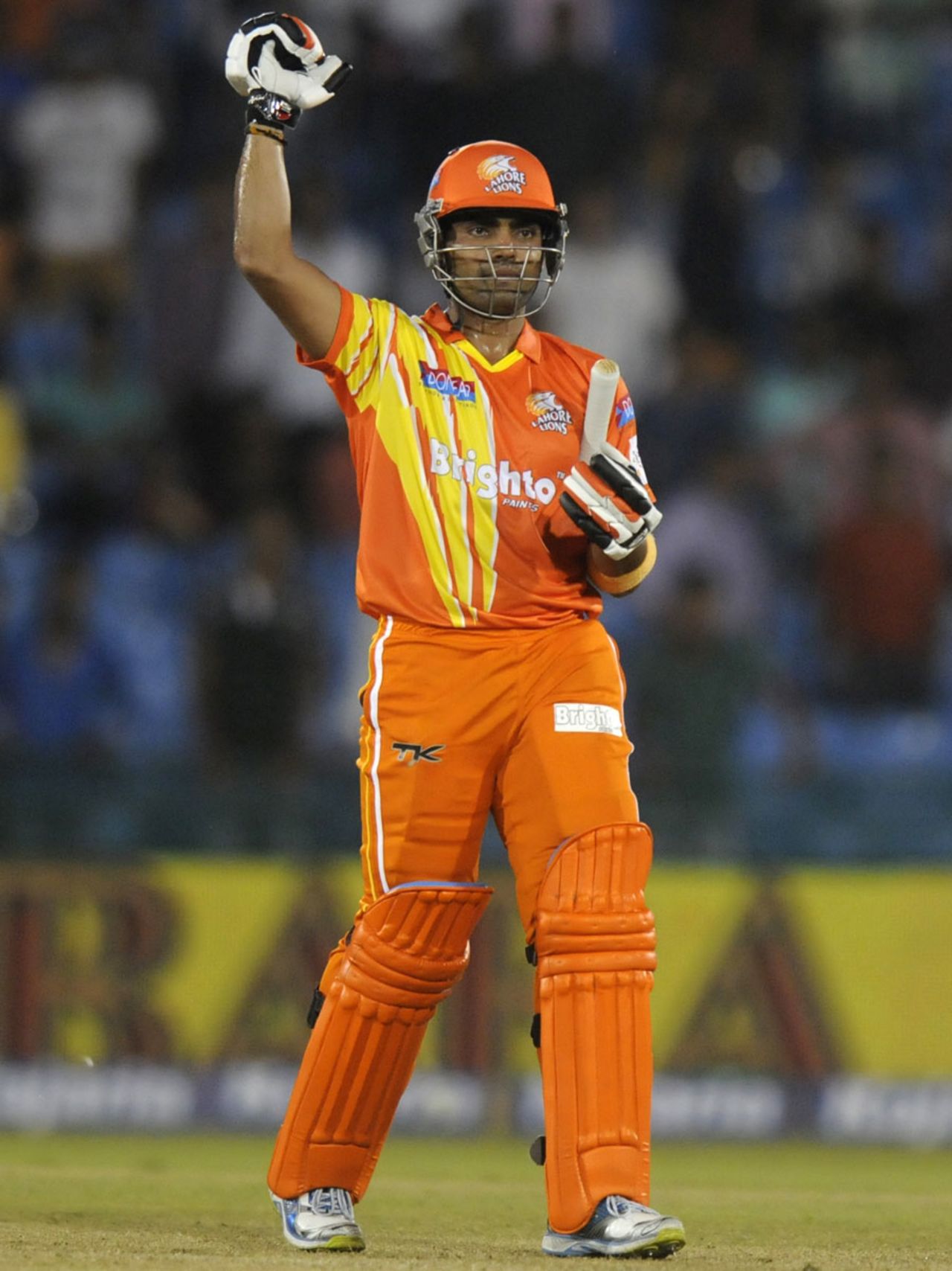 Umar Akmal hit 38 off 18 to ensure victory, Mumbai Indians v Lahore Lions, CLT20 qualifier, Raipur, September 13, 2014