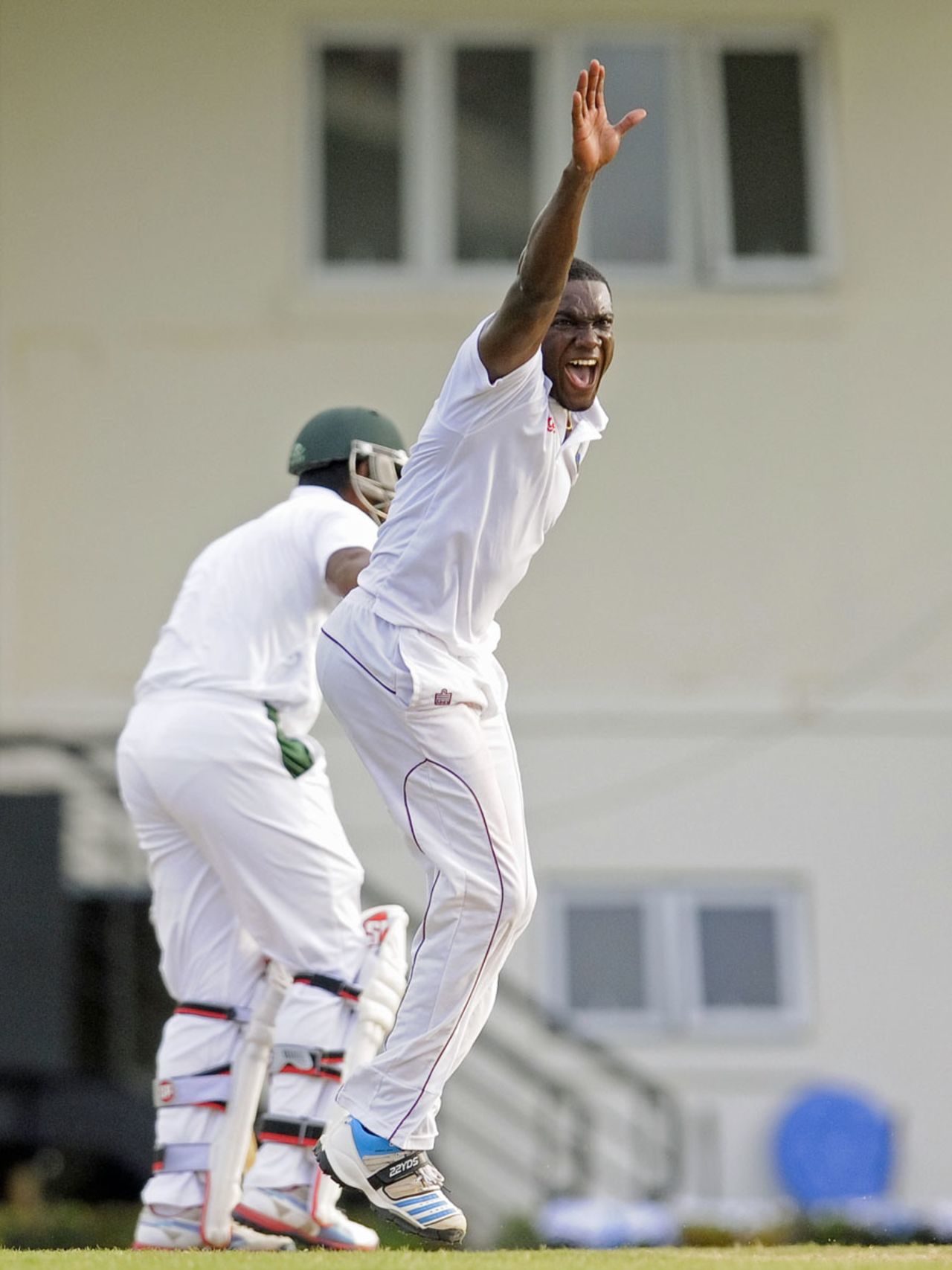 Jerome Taylor appeals for a wicket, West Indies v Bangladesh, 2nd Test, St. Lucia, 2nd day, September 14, 2014