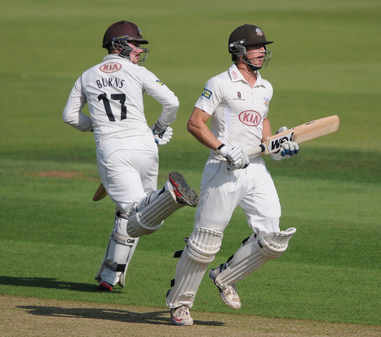 Rory Burns and Zafar Ansari put on 47 for the first wicket, Surrey v Derbyshire, County Championship, Division Two, The Oval, 1st day, September 15, 2014