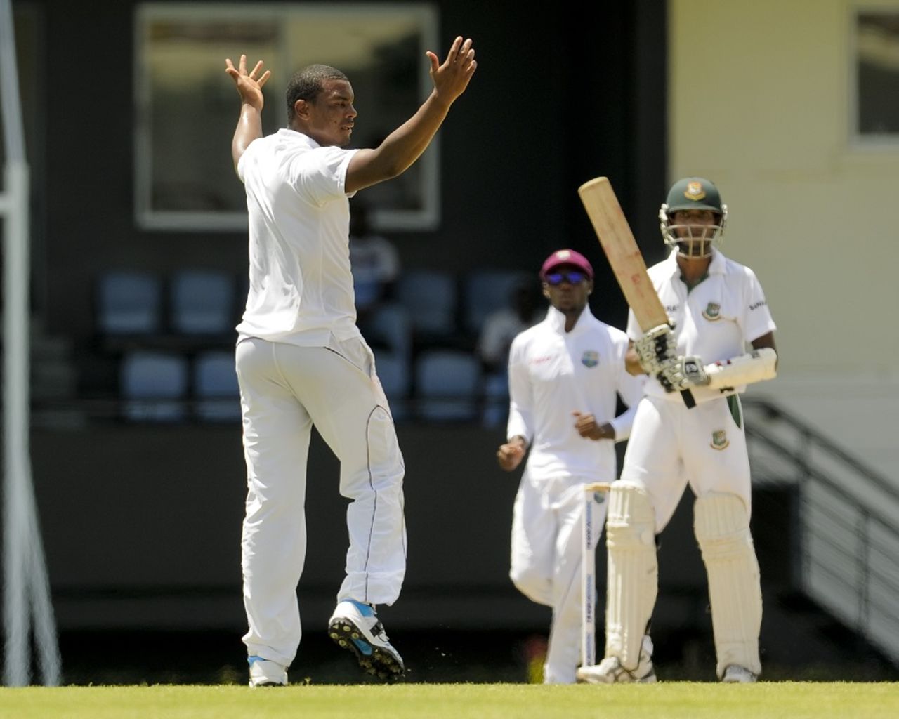 Shannon Gabriel broke a dogged 45-run stand for the eighth wicket, West Indies v Bangladesh, 2nd Test, St. Lucia, 3rd day, September 15, 2014