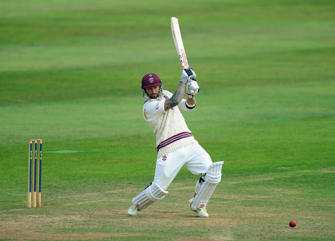Peter Trego hit 91 from 138 balls, Somerset v Middlesex, County Championship, Division One, Taunton, 2nd day, September 16, 2014
