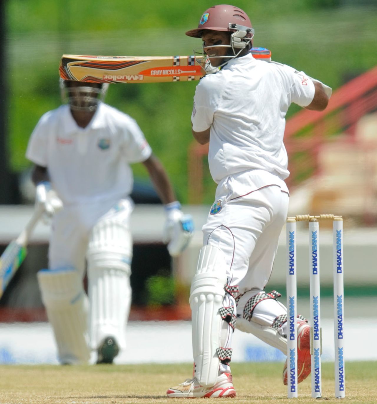 Shivnarine Chanderpaul cuts behind square, West Indies v Bangladesh, 2nd Test, St. Lucia, 4th day, September 16, 2014