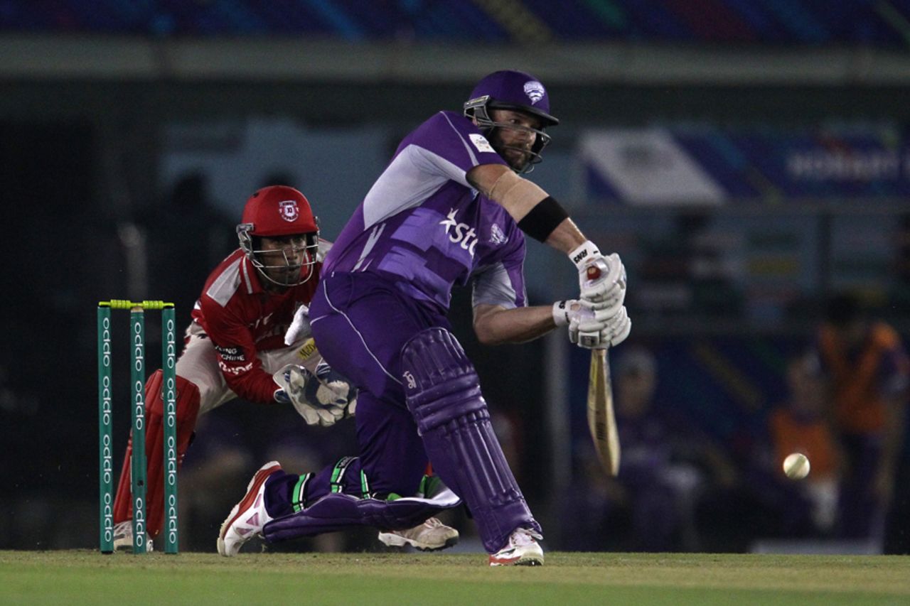 Travis Birt gave Hobart Hurricans a lift in the latter half of their innings, Kings XI Punjab v Hobart Hurricanes, Champions League T20, Mohali, September 18, 2014