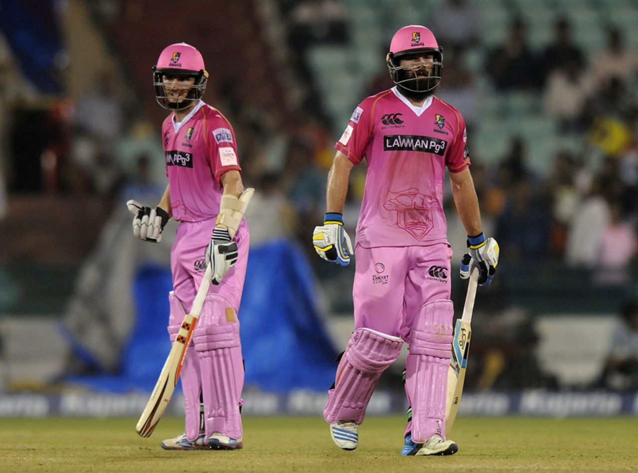 Kane Williamson and Anton Devcich put on 140 at more than 10 an over, Cape Cobras v Northern Knights, Champions League T20, Raipur, September 19, 2014