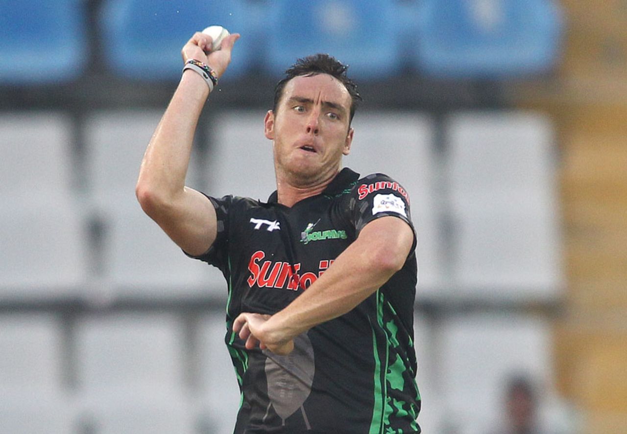 Kyle Abbott was the pick of Dolphins' bowlers, Dolphins v Perth Scorchers, Champions League T20, Mohali, September 20, 2014