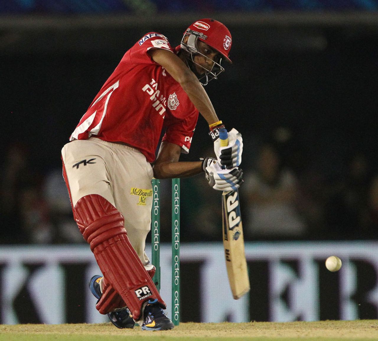 Akshar Patel made sure there were no hiccups at the end of the chase, Kings XI Punjab v Barbados Tridents, Champions League T20, Mohali, September 20, 2014