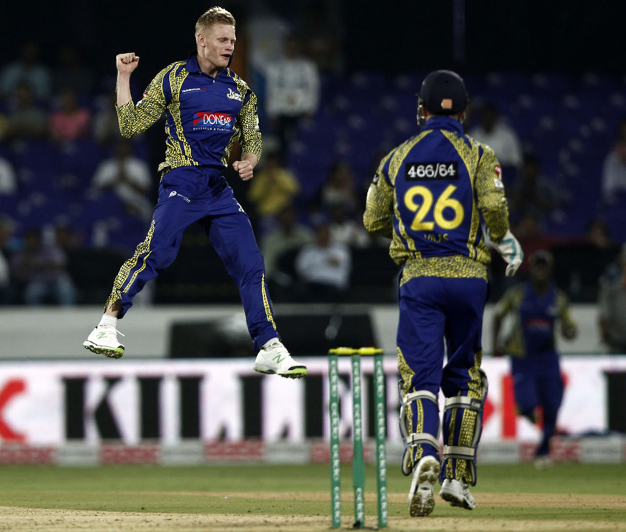 Sybrand Engelbrecht took three wickets with his offspin, Cape Cobras v Hobart Hurricanes, Champions League T20, Hyderabad, September 21, 2014