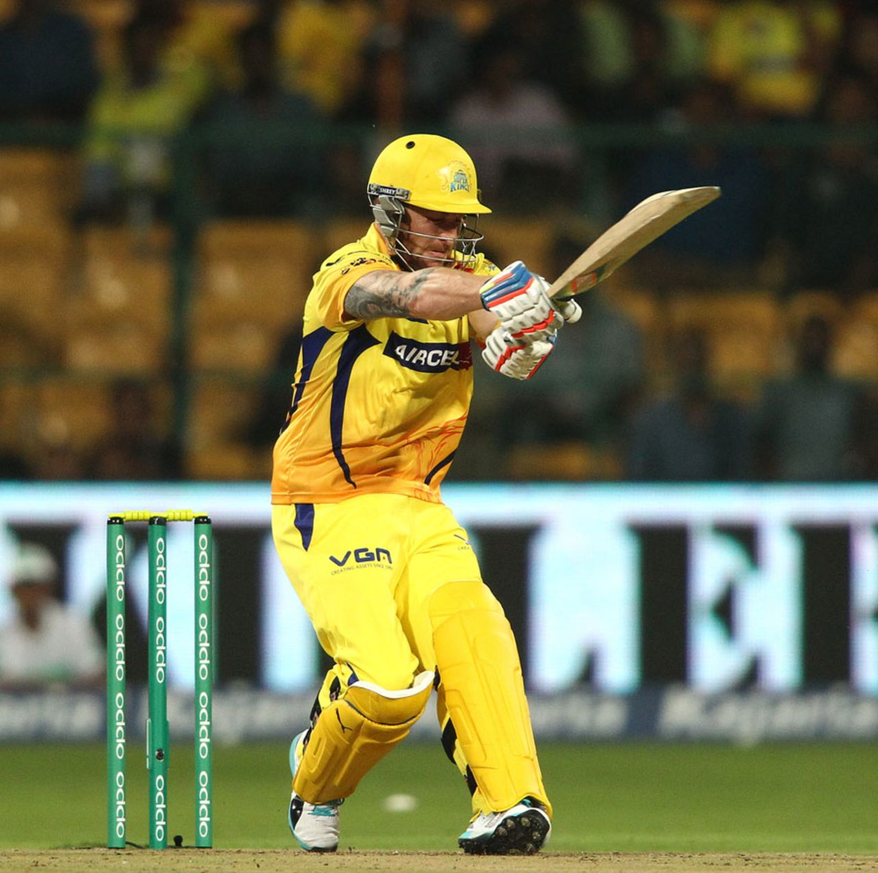 Brendon McCullum pulls one away, Chennai Super Kings v Dolphins, CLT20, Group A, Bangalore, September 22, 2014