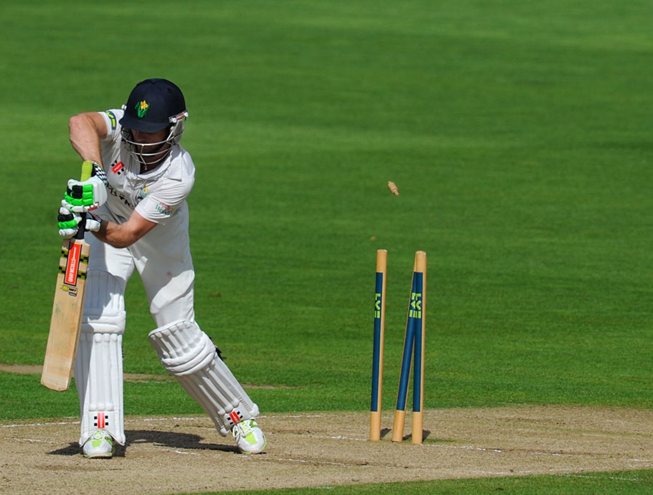 Mark Wallace was cleaned up for 51, Glamorgan v Hampshire, County Championship, Division Two, Cardiff, September 24, 2014