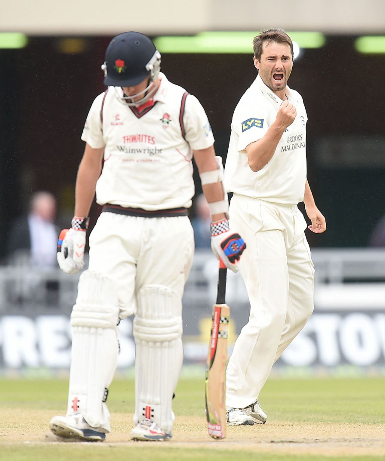 Tim Murtagh claimed two wickets on a tense third morning, Lancashire v Middlesex, County Championship, Division One, September 25, 2014