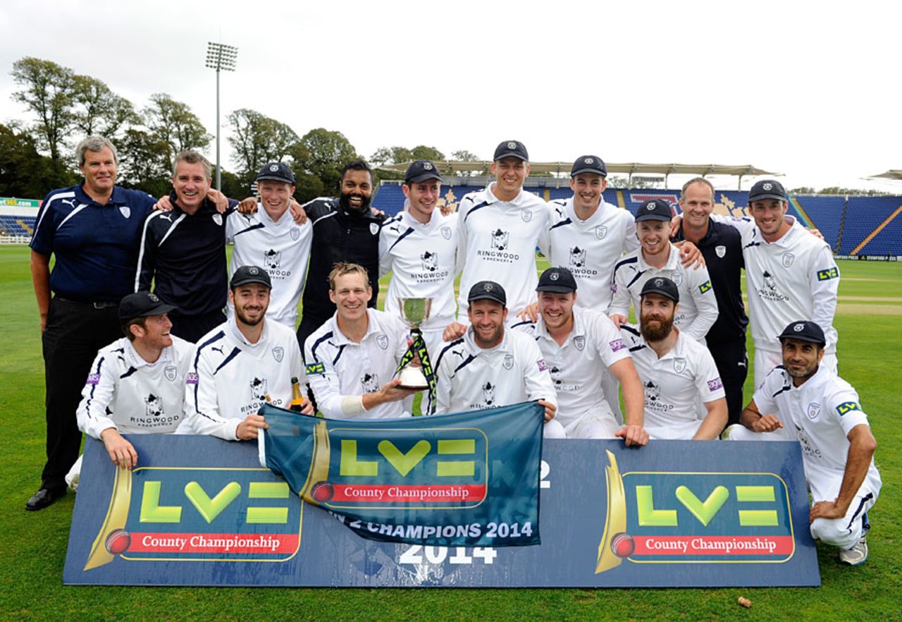 Hampshire were promoted as Division Two champions, Glamorgan v Hampshire, County Championship, Division Two, September 25, 2014