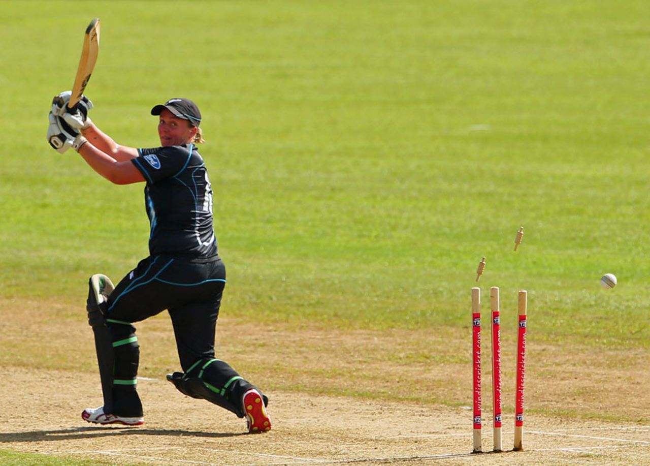 Rachel Priest was bowled by Deandra Dottin for 31, West Indies v New Zealand, 2nd women's T20I, St Vincent, September 25, 2014