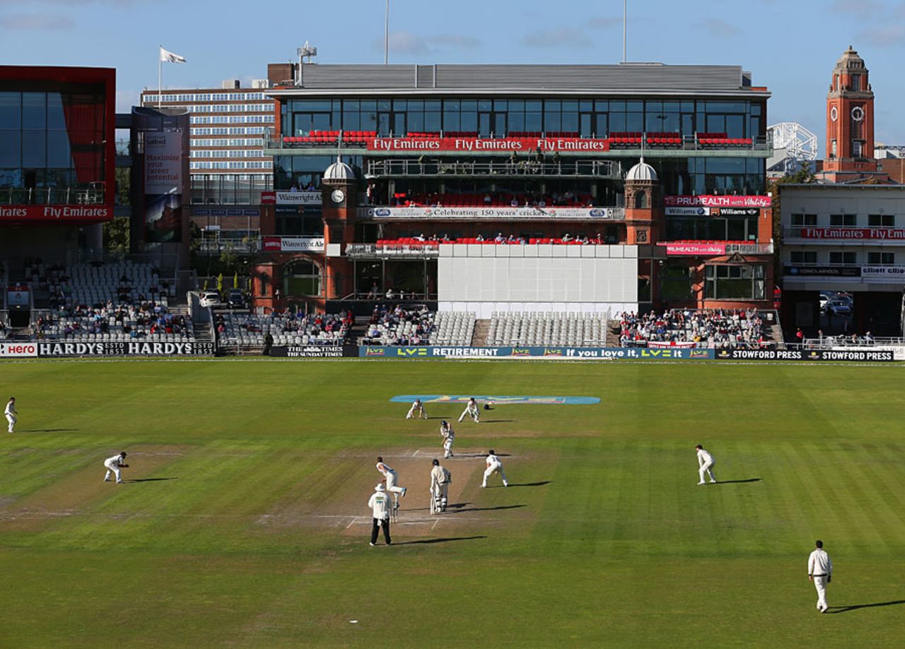 The final day of the season unfolds under autumn sun at Old Trafford, Lancashire v Middlesex, County Championship, Division One, Old Trafford, September 26, 2014
