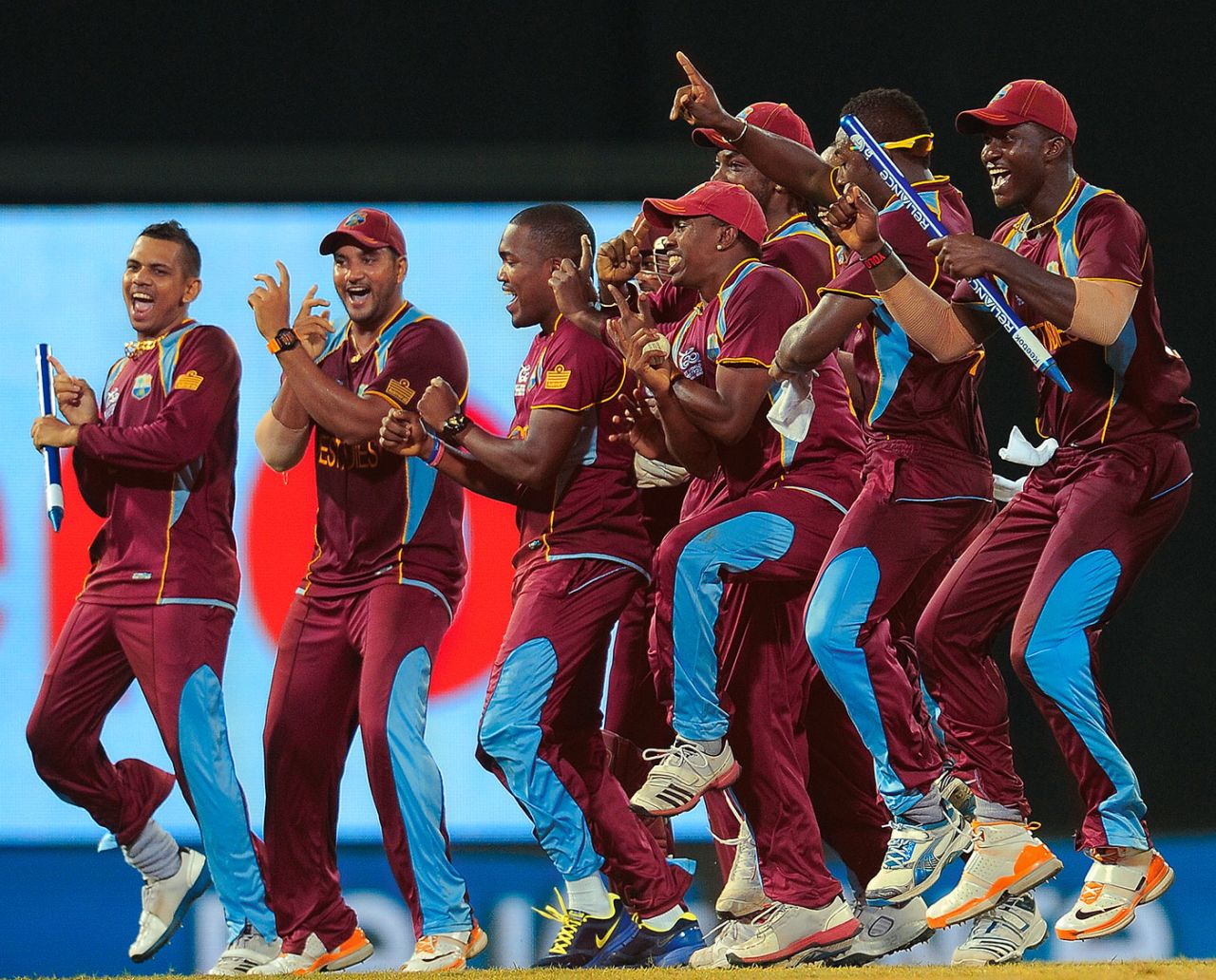 West Indies celebrate their victory, 'Gangnam' style, Sri Lanka v West Indies, final, World Twenty20, Colombo, October 7, 2012