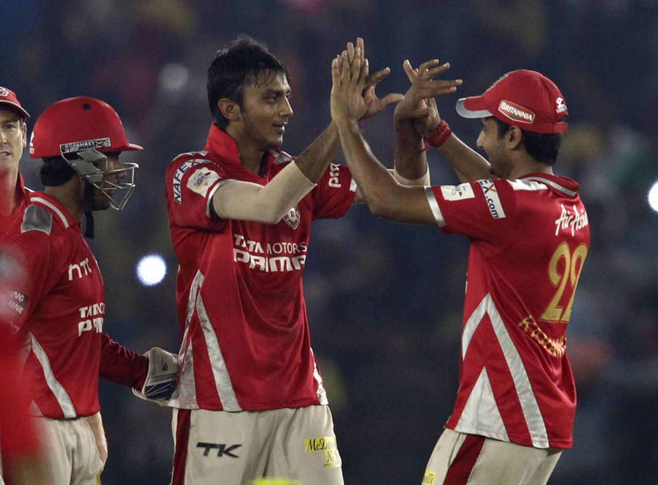 Akshar Patel finished with his T20 best of 3 for 15, Cape Cobras v Kings XI Punjab, Champions League T20, Group B, Mohali, September 28, 2014