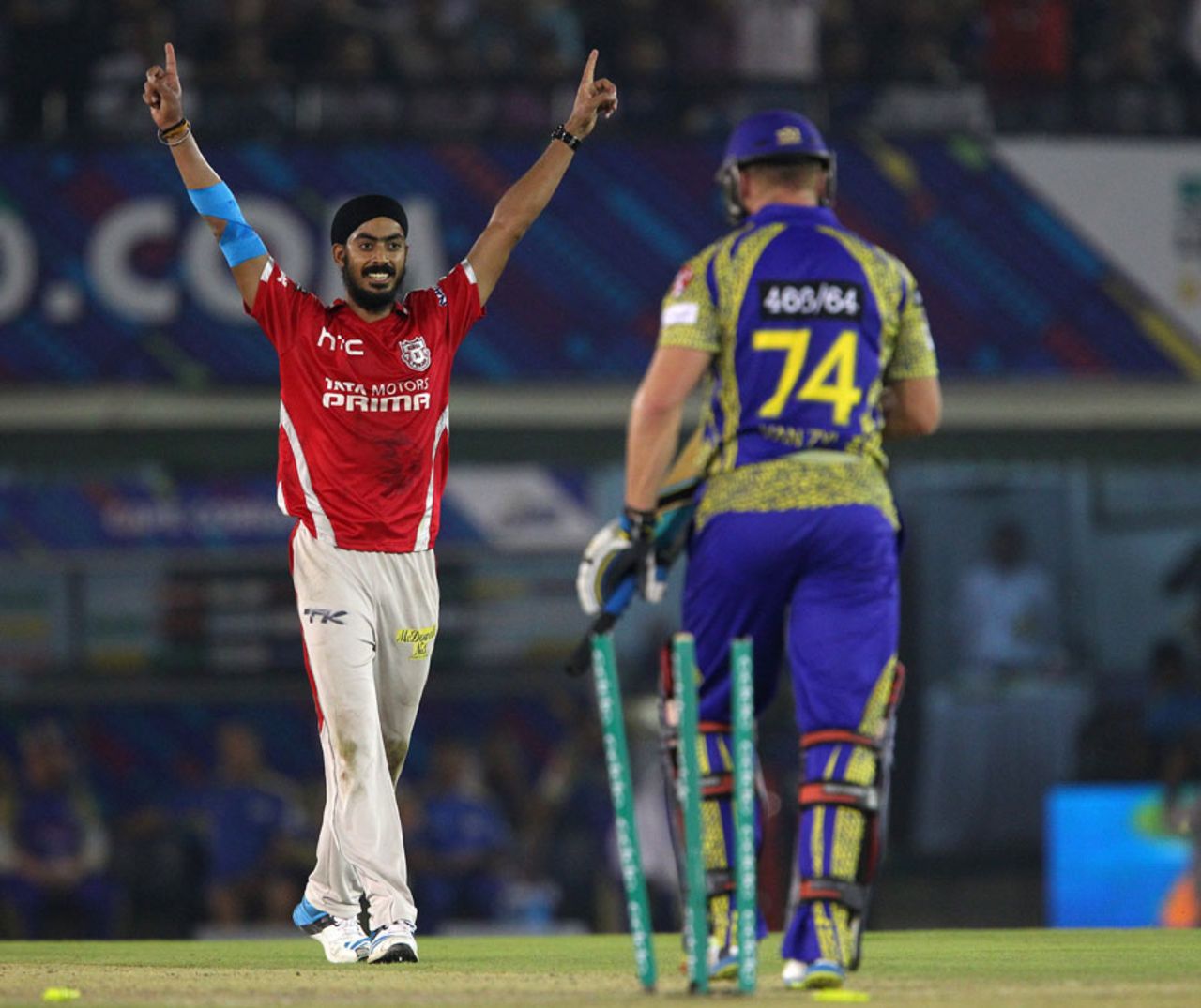 Anureet Singh took 3 for 12, his personal best, Cape Cobras v Kings XI Punjab, Champions League T20, Group B, Mohali, September 28, 2014
