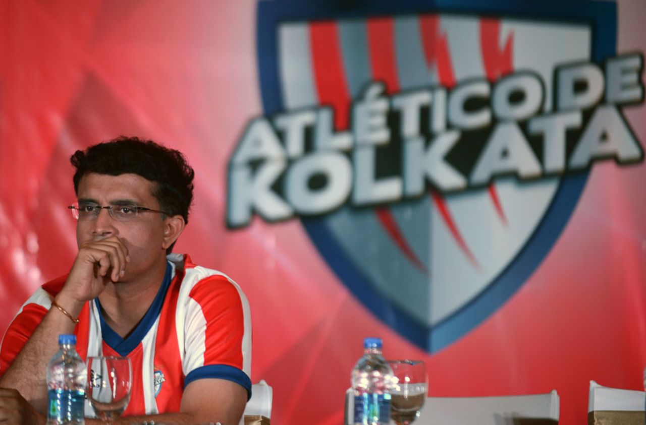 Sourav Ganguly is the co-owner of the football franchise, Atletico de Kolkata, in the newly launched Indian Super League, Kolkata, September 28, 2104