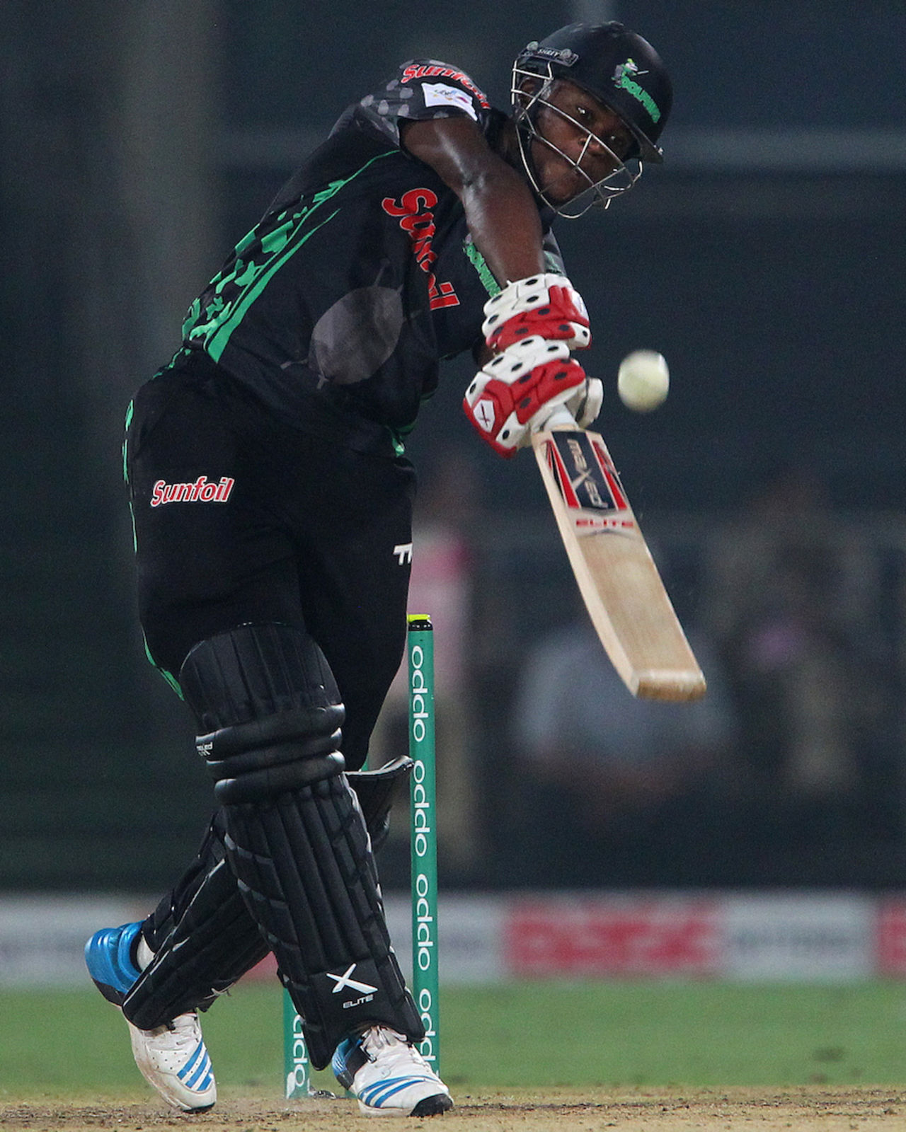 Andile Phehlukwayo provided some late entertainment, Dolphins v Kolkata Knight Riders, Champions League T20, Group A, Hyderabad, September 29, 2014