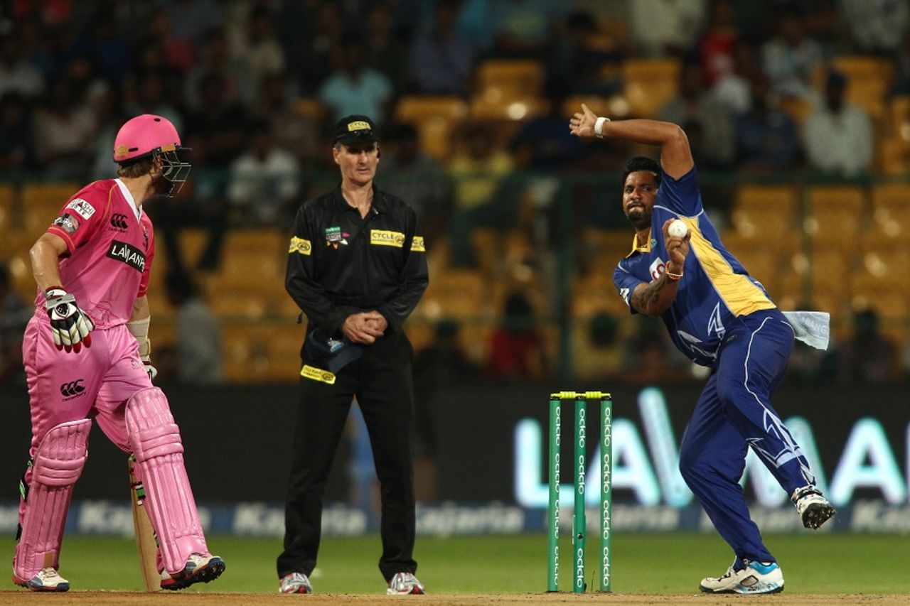 Ravi Rampaul picked up three wickets, Barbados Tridents v Northern Districts, Champions League T20, Group B, Bangalore, September 30, 2014