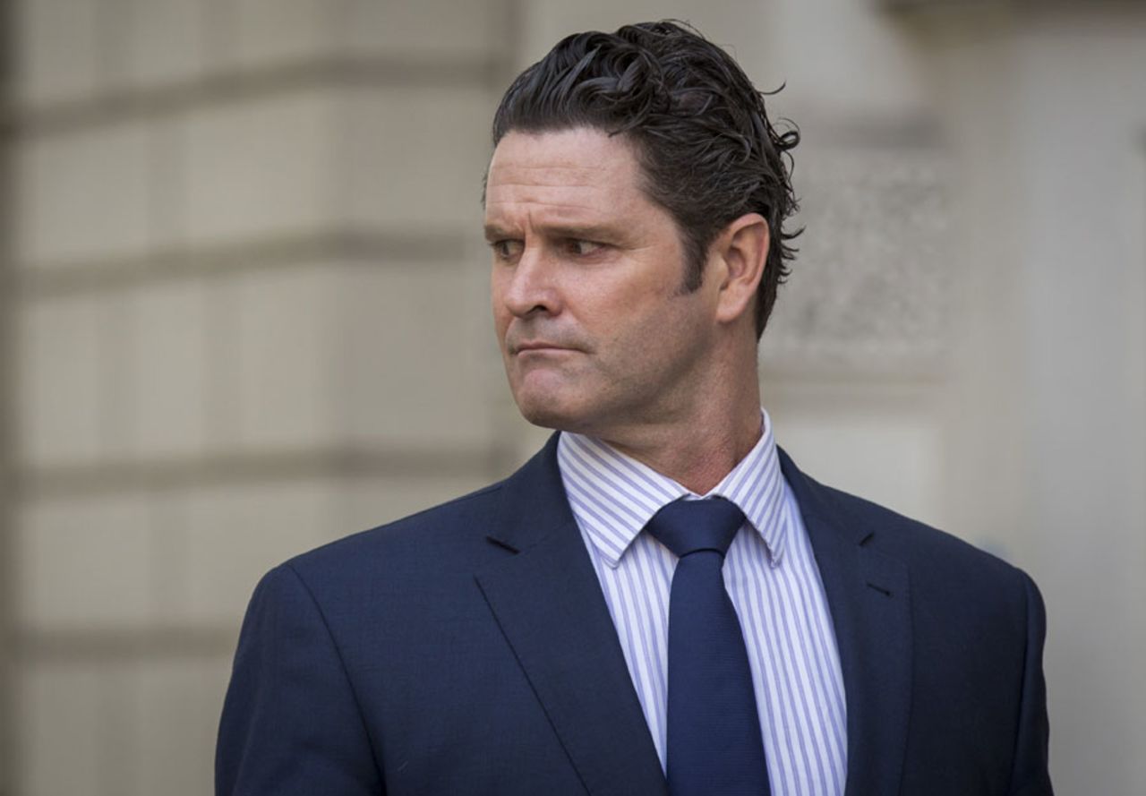 Chris Cairns arrives at the City of Westminster Magistrates Court, London, October 2, 2014