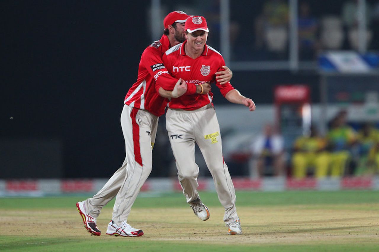 George Bailey took a sharp catch at short midwicket, Kings XI Punjab v Chennai Super Kings, 2nd semi-final, CLT20, Hyderabad, October 2, 2014