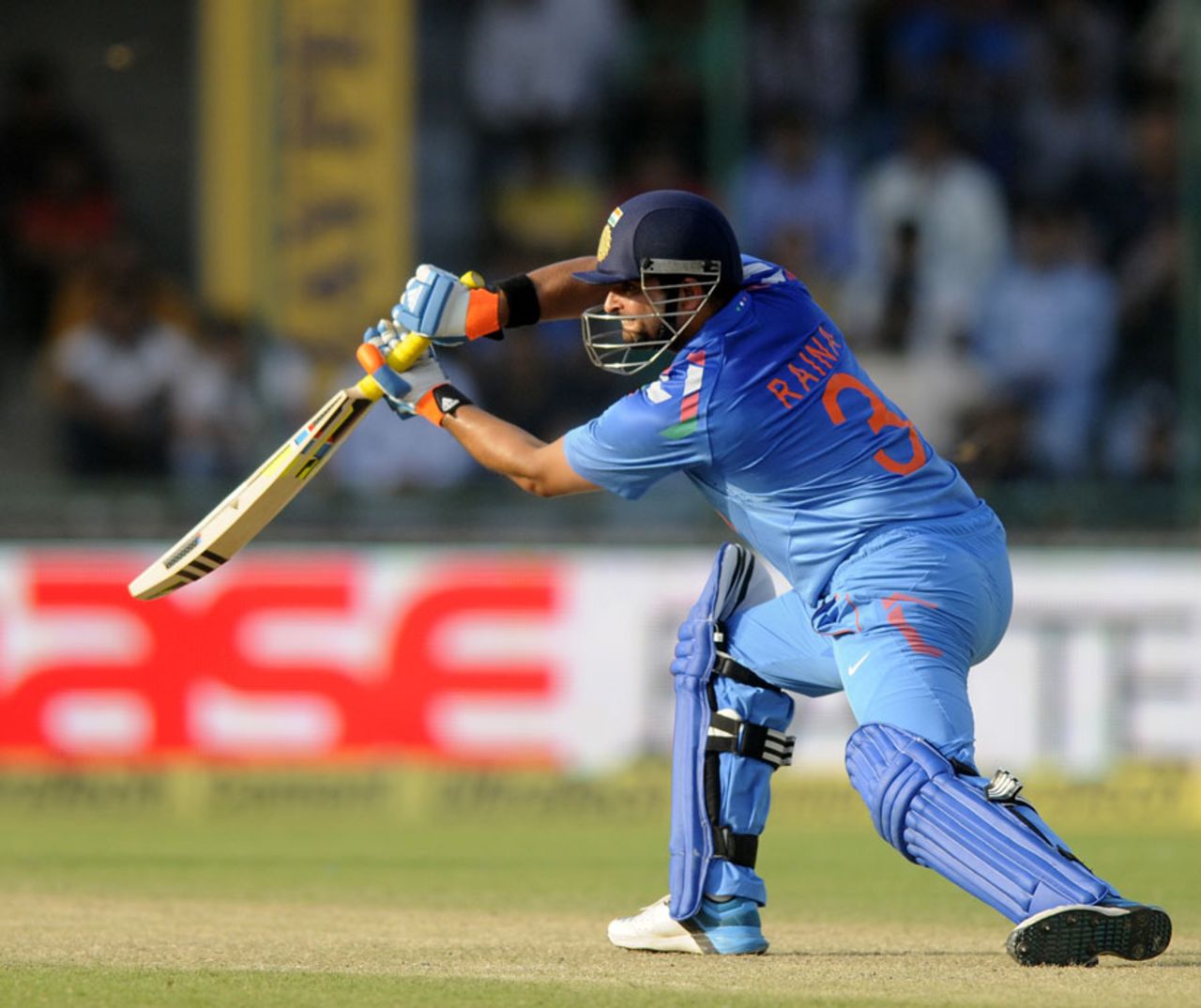 Suresh Raina struck five fours and two sixes during his 62, India v West Indies, 2nd ODI, Delhi, October 11, 2014