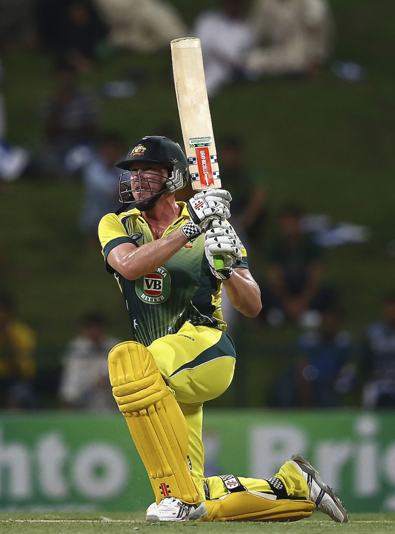 James Faulkner targets the leg side, Pakistan v Australia, 3rd ODI, Abu Dhabi, October 12, 2014