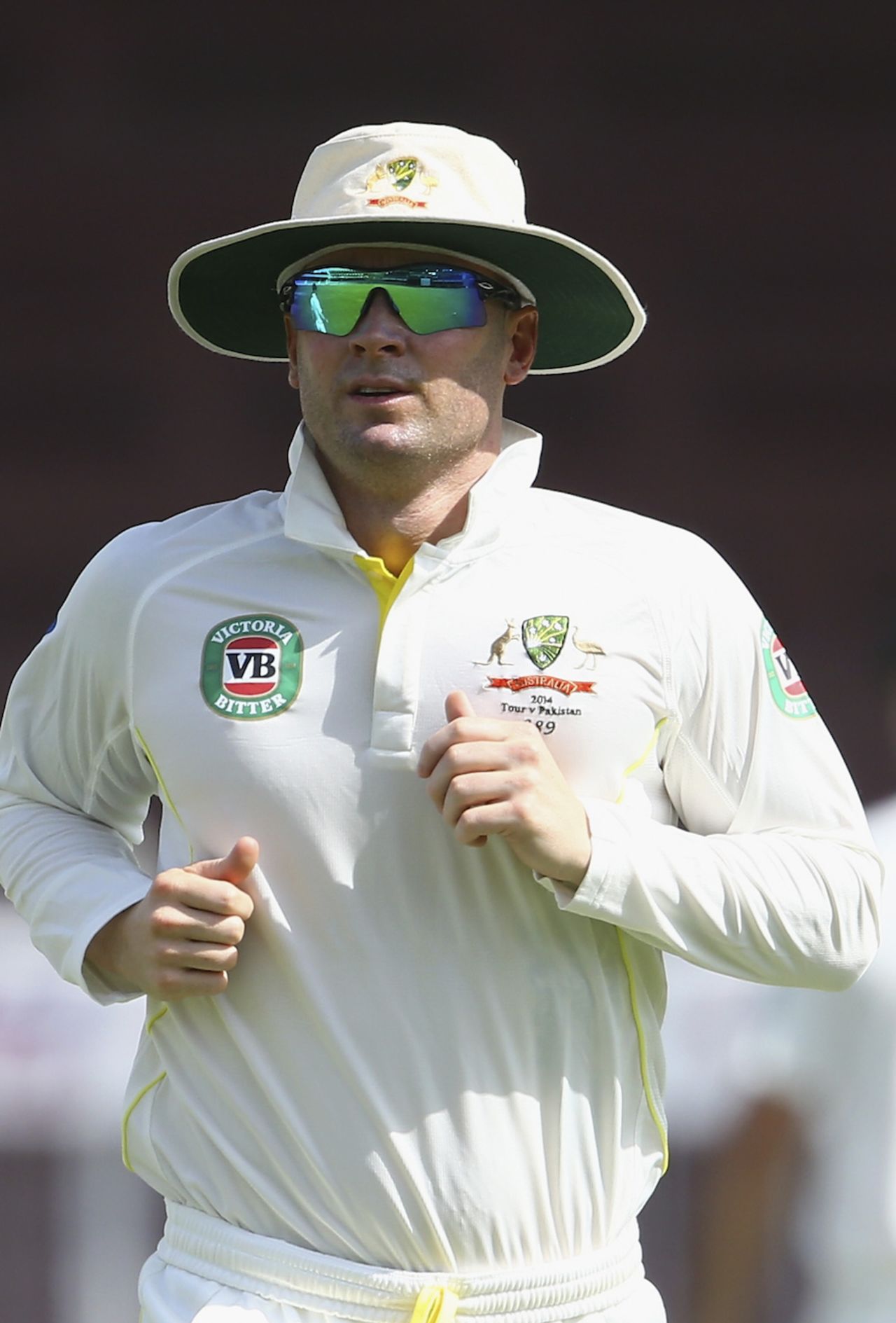 Michael Clarke led Australia in order to be fit for the Tests, Pakistan A v Australians, 1st day, Sharjah, October 15, 2014