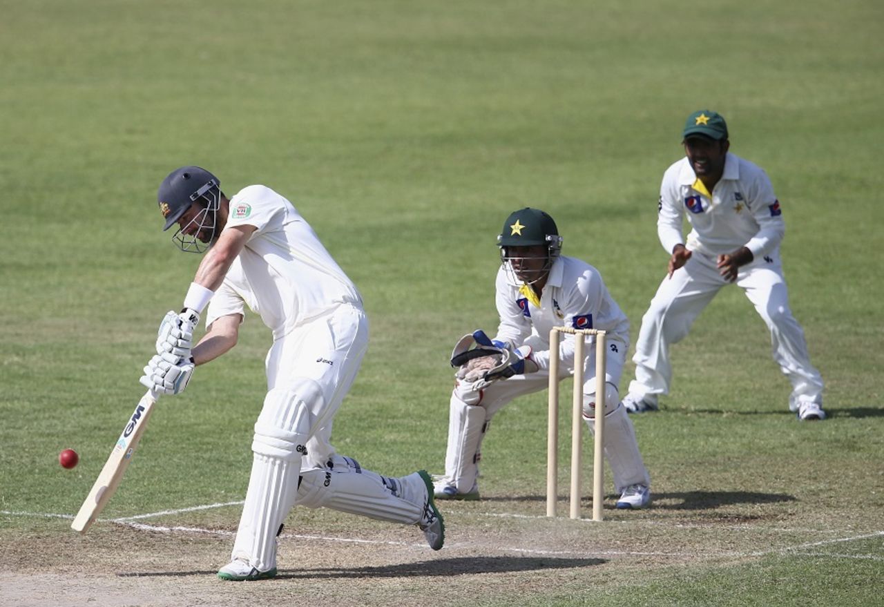 Alex Doolan uses his feet to loft the ball, Pakistan A v Australians, 2nd day, Sharjah, October 16, 2014