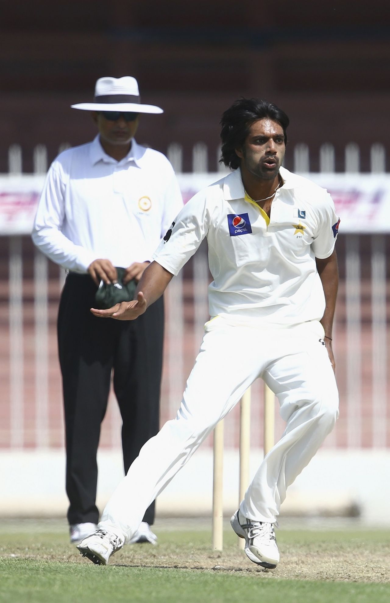 Rahat Ali was rewarded with a wicket for his miserly spell, Pakistan A v Australians, 2nd day, Sharjah, October 16, 2014