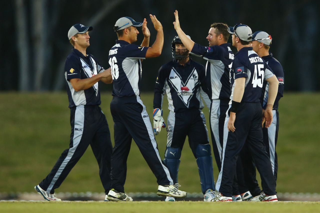 Jon Holland finished with 3 for 39, Victoria v Western Australia, Matador Cup, Sydney, October 19, 2014