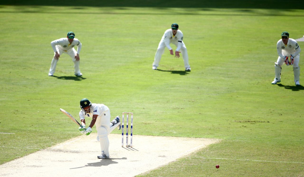 Younis Khan flicks on the leg side, Pakistan v Australia, 1st Test, Dubai, 1st day, October 22, 2014