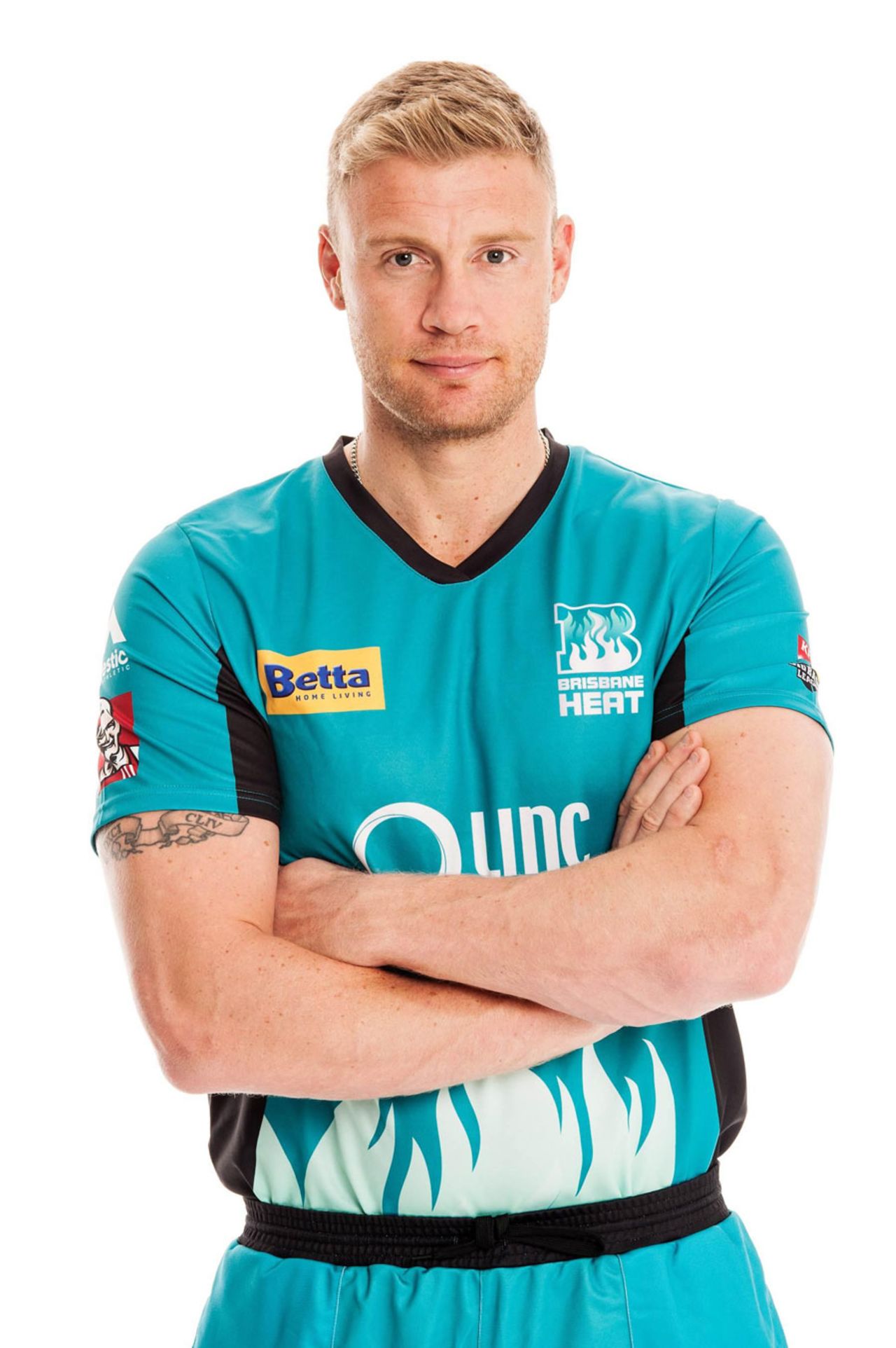 Andrew Flintoff signed with Brisbane Heat for the 2014-15 Big Bash League, October 23, 2014