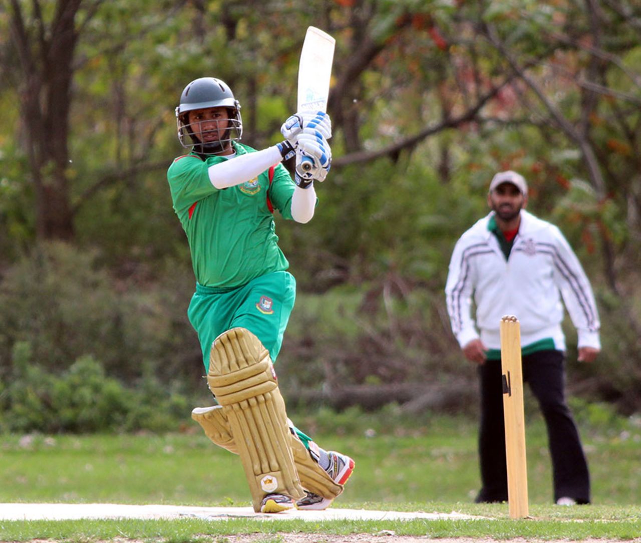 Mohammad Ashraful playing in an unaffiliated cricket tournament in New York, New York, October 23, 2014