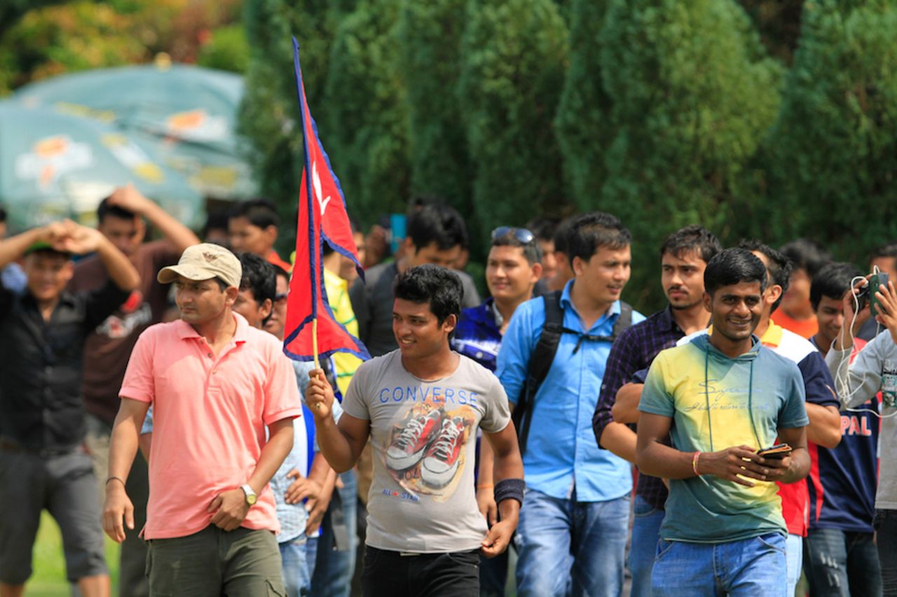 Nepal fans came out to support their team, Bermuda v Nepal, ICC WCL Division Three, Kuala Lumpur, October 24, 2014
