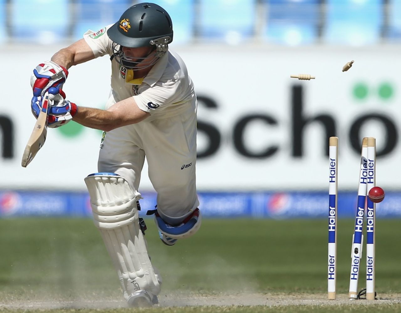 Chris Rogers was bowled by a yorker, Pakistan v Australia, 1st Test, Dubai, 5th day, October 26, 2014