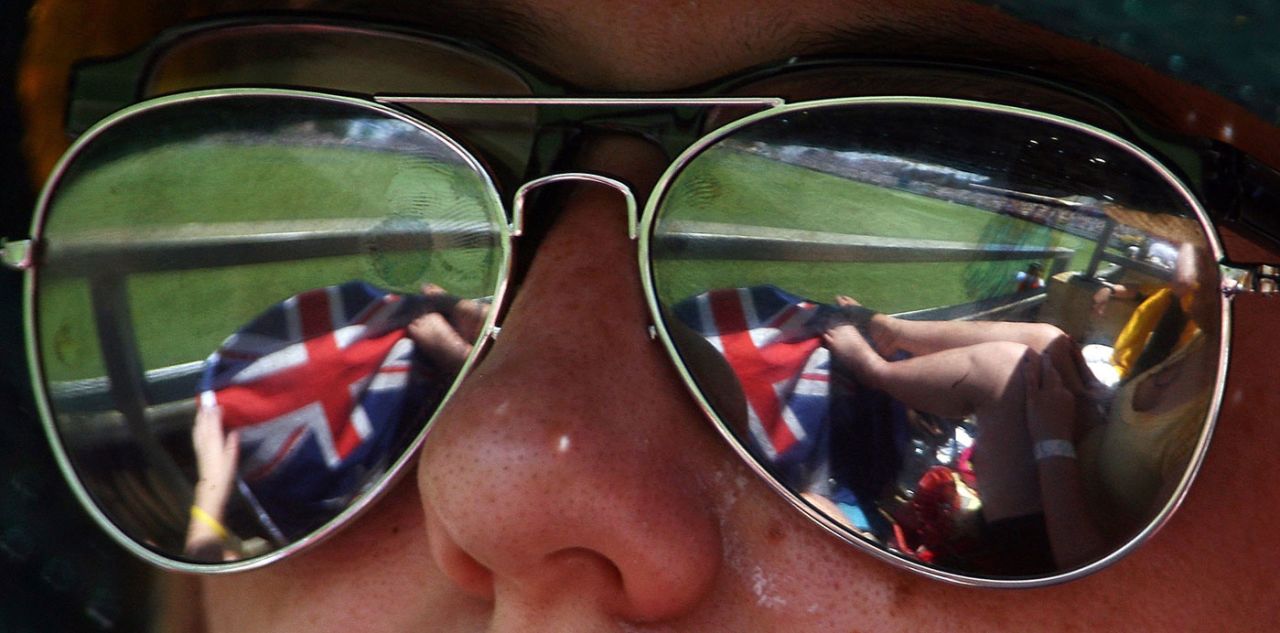 A spectator watches the match, Australia v England, 3rd Test, Perth, 3rd day, December 16, 2006