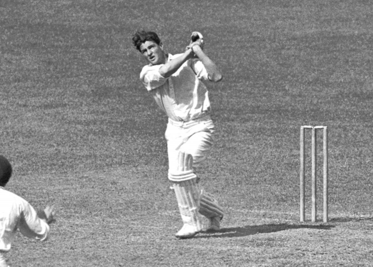 Keith Miller on his way to 105, England XI v Australian Services, First Victory Test, Lord's, 2nd day, May 21, 1945 