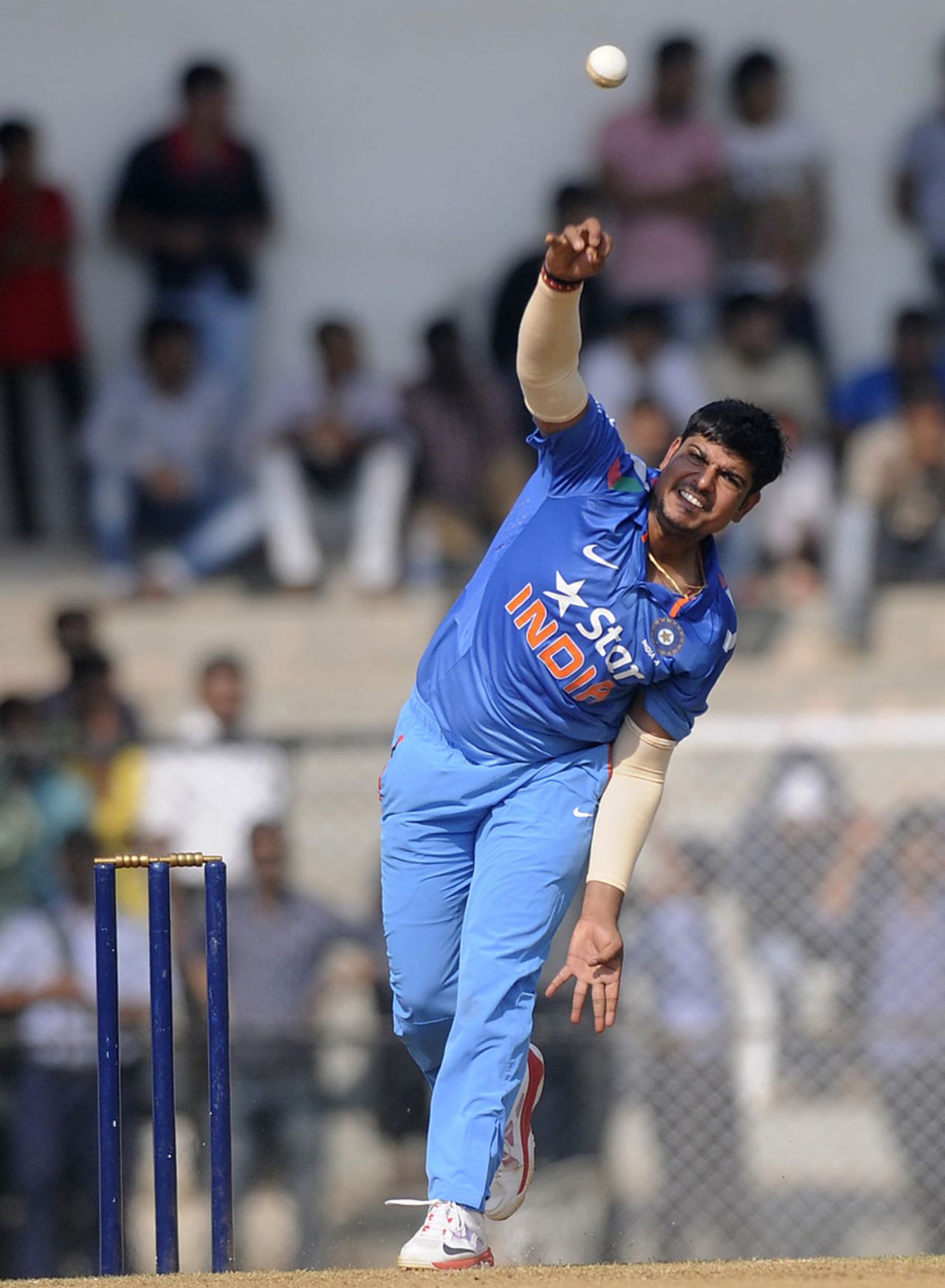 Legspinner Karn Sharma took four important wickets, Indians v Sri Lanka A, one-dayer, Mumbai, October 30, 2014