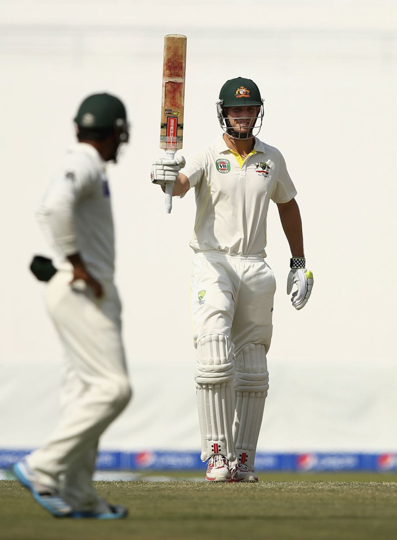 Mitchell Marsh raised a fifty amid a batting collapse, Pakistan v Australia, 2nd Test, Abu Dhabi, 3rd day, November 1, 2014