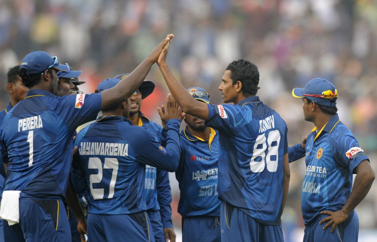 Suraj Randiv picked up 3 for 78, India v Sri Lanka, 1st ODI, Cuttack, November 2, 2014