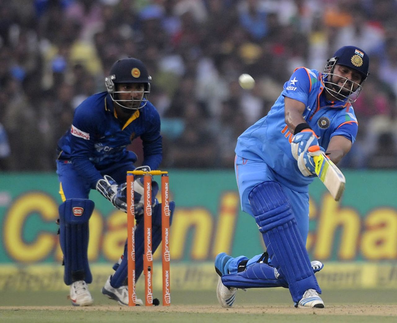 Suresh Raina blasted a half-century in his 200th ODI, India v Sri Lanka, 1st ODI, Cuttack, November 2, 2014